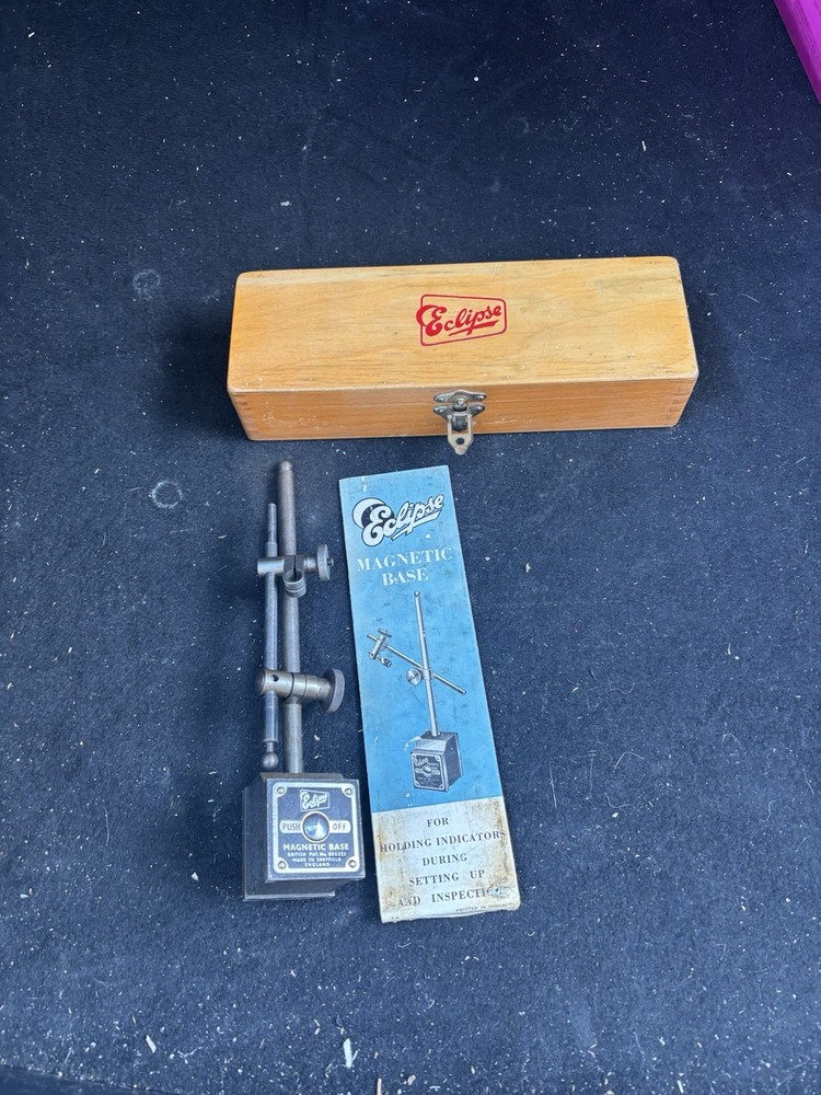 Eclipse Magnetic Base For Holding Indicators With Box & Paper England