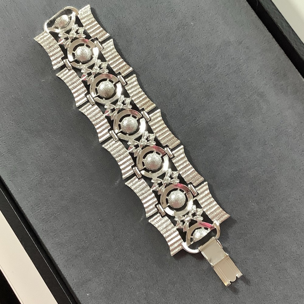 Vintage Silvertone Link Bracelet From 1950’s