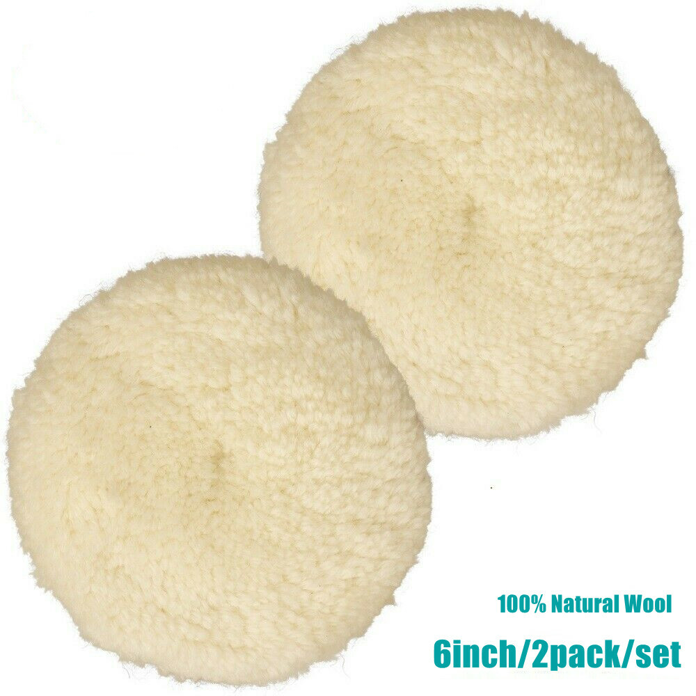 2pack Wool Polishing Pads Buffing Pad With Hook And Loop For Cutting & Polishing