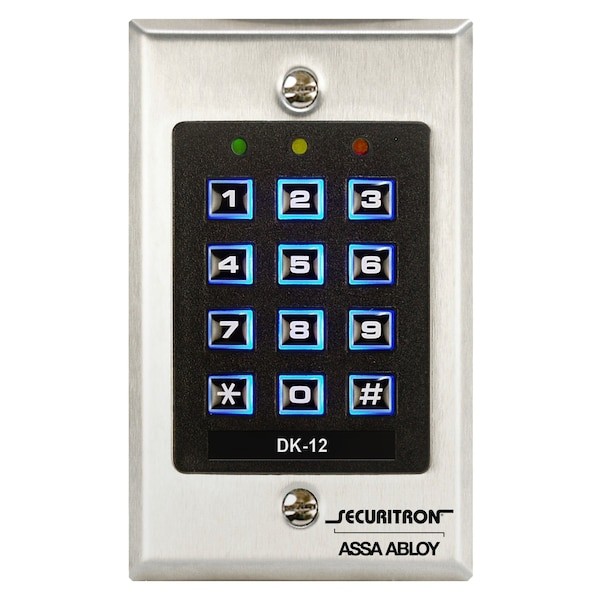 Securitron Dk-12 Digital Access Keypad, 99 User Code