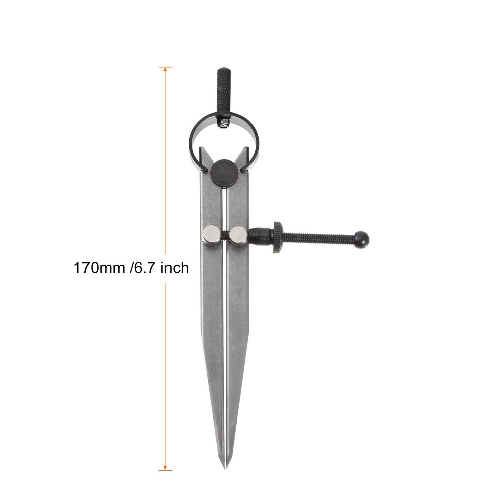 Spring Joint Caliper 5" 125mm Spring Divider Caliper with Solid Nut, Flat Leg