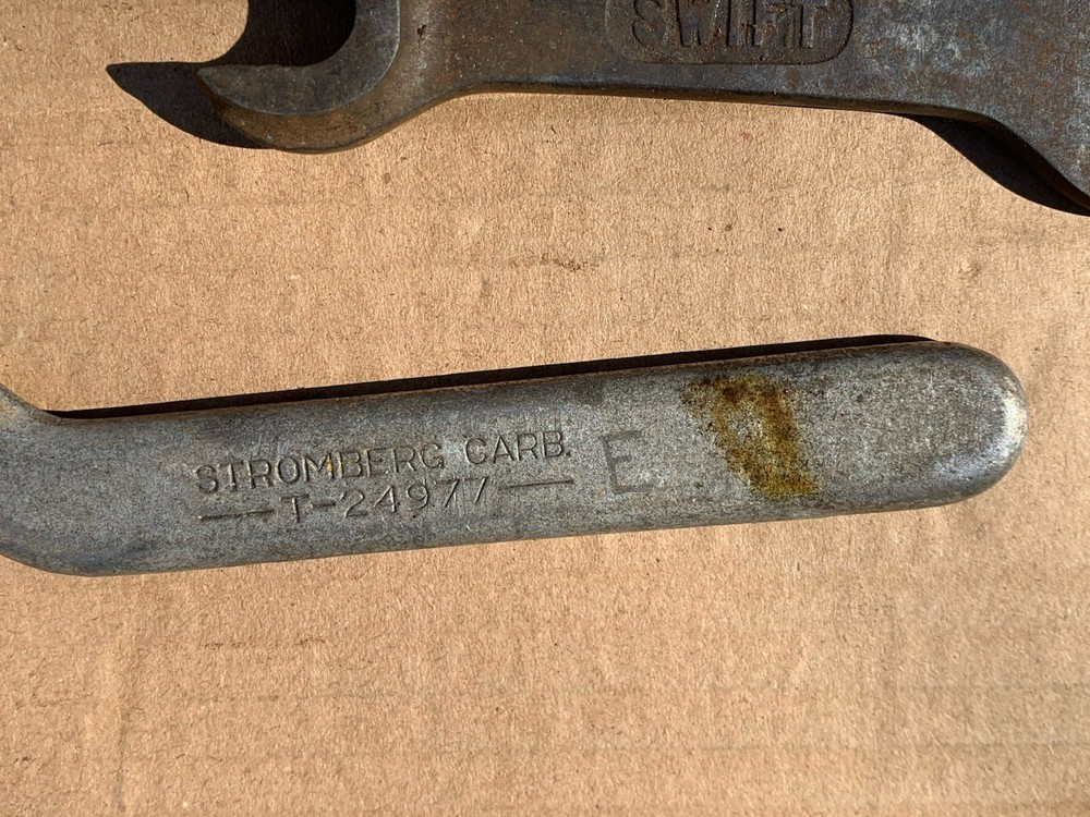 Vintage Car Spanners Wrenches Tool Kit Items