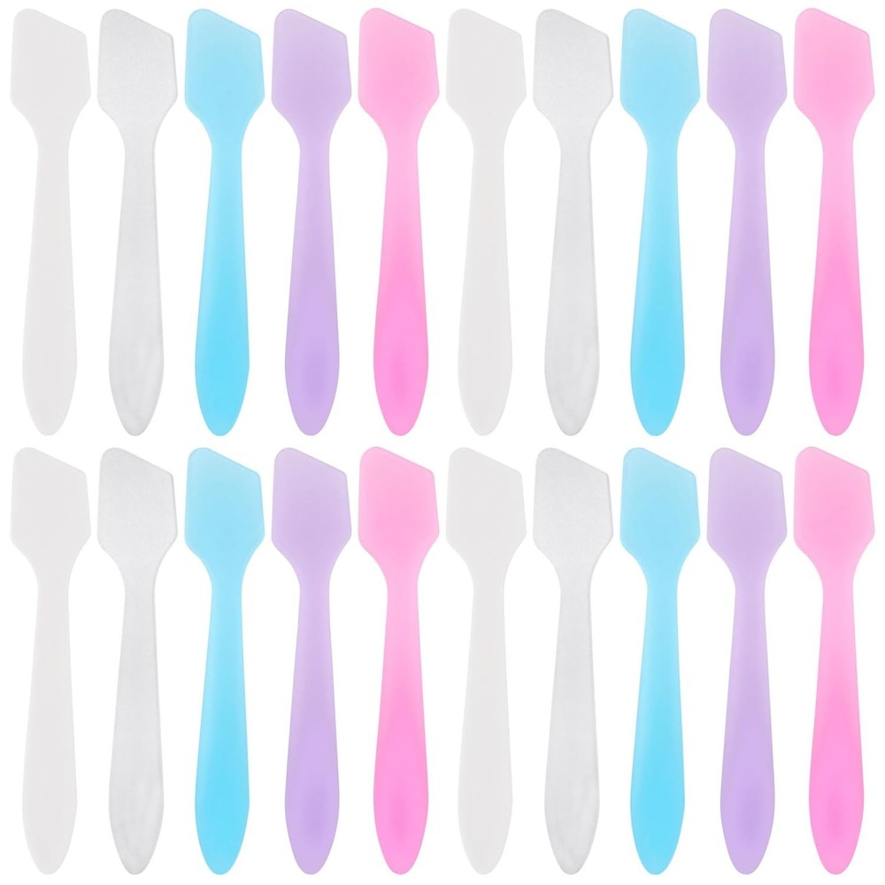5pc Random Mini Cosmetic Spatulas Disposable Plastic Spatulas