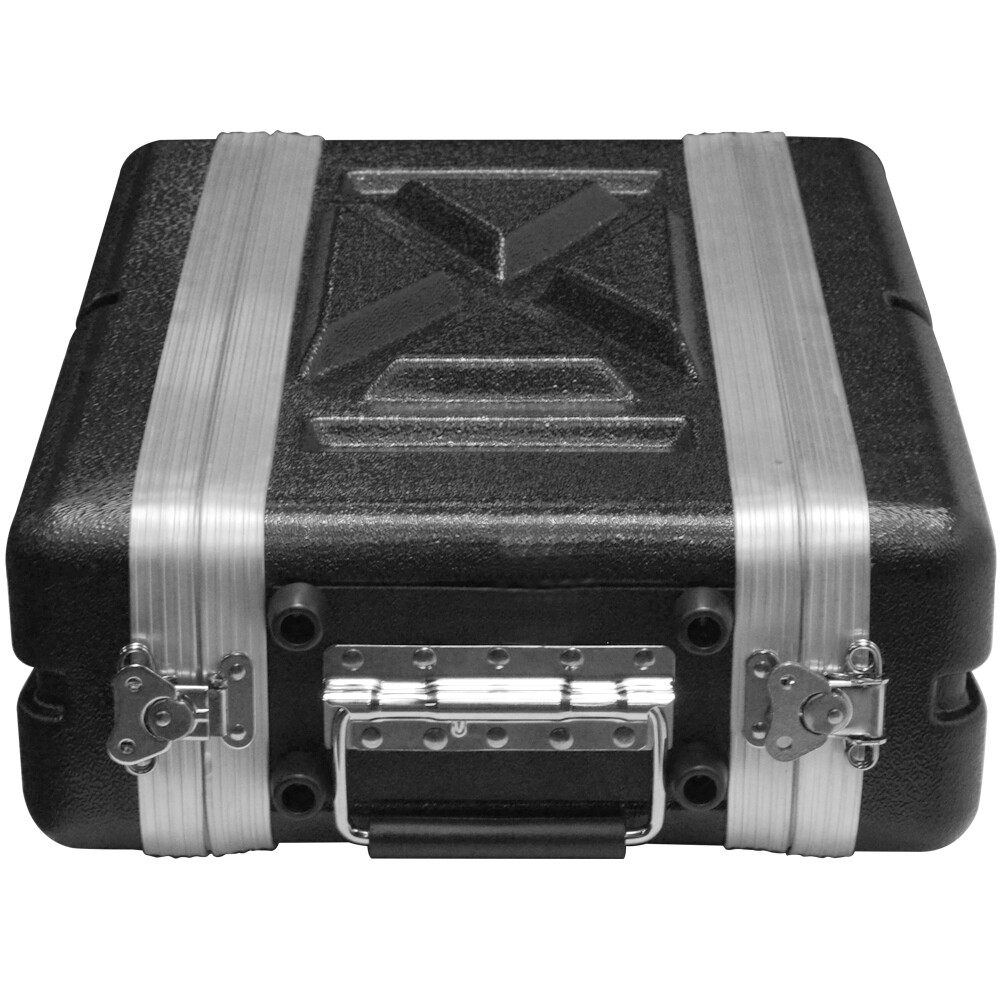 Lightweight 2 Space Compact ABS Rack Case - 2U PA DJ Shallow Rack Case