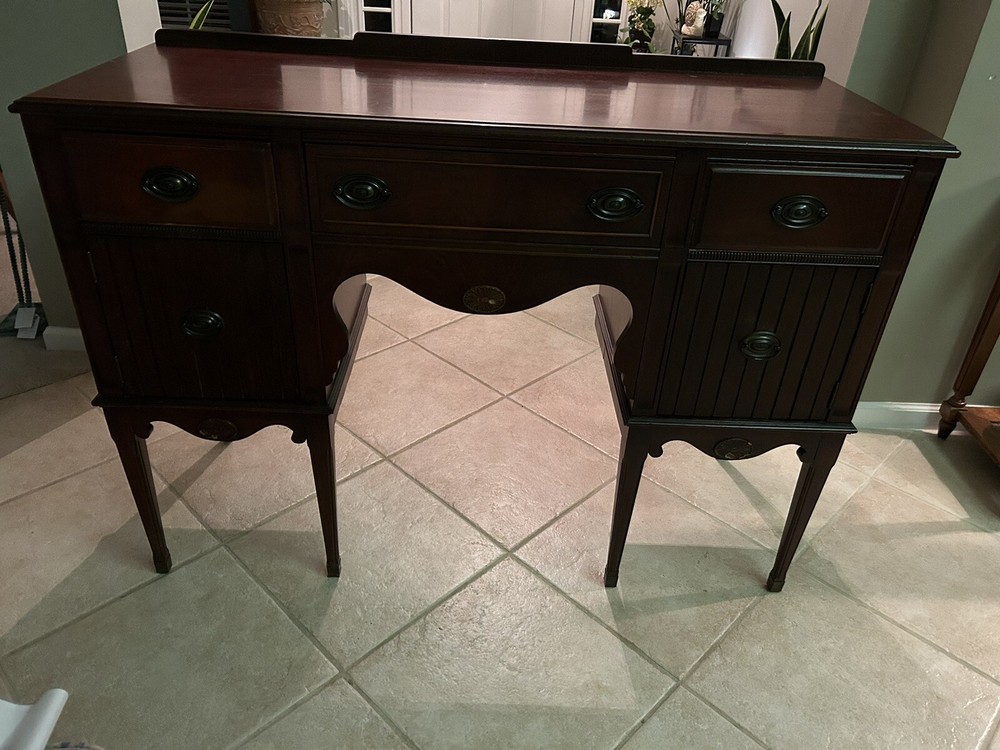Antique Wood Buffet Sideboard