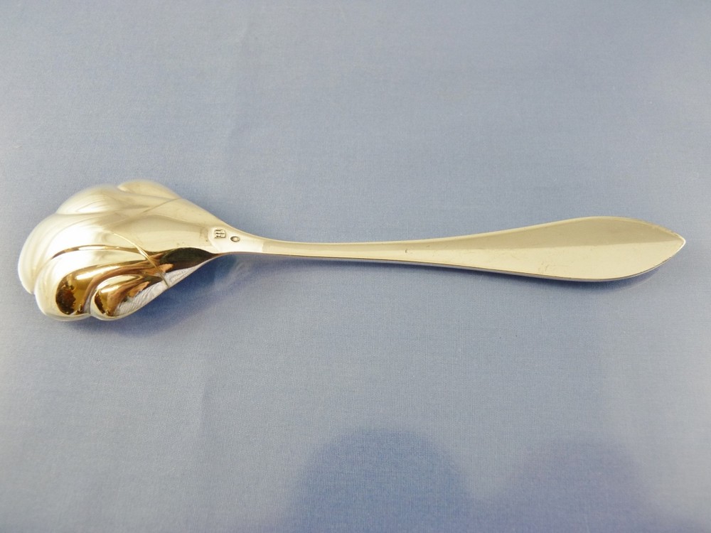 unknown TUDOR style SILVER .800 SUGAR SPOON BY POLISH MAKER