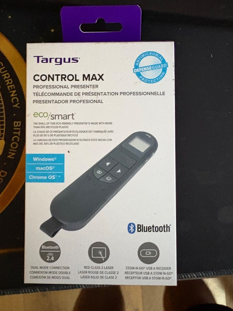 Targus Dual Mode Antimicrobial Laser Presenter - Wireless with Timer - AMP068
