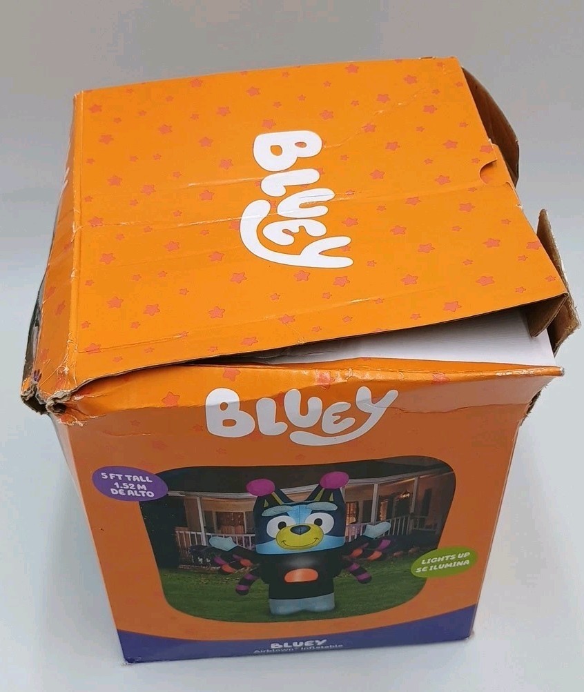 Bluey Halloween Inflatable Spider Costume 5ft New Damaged Box - See Description