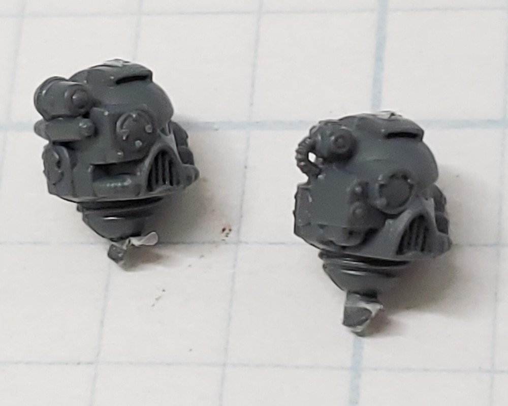 Warhammer 40k Space Marine Bits Devastator Targeter Helmet Heads Set #19