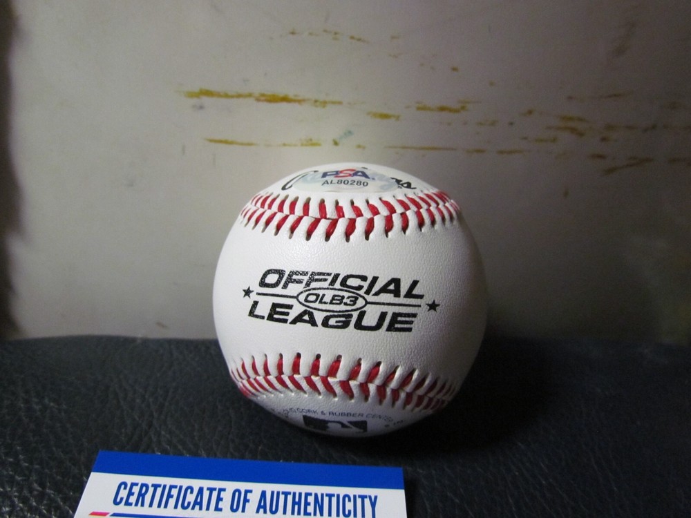 Dan Johnson signed baseball PSA Certified 2