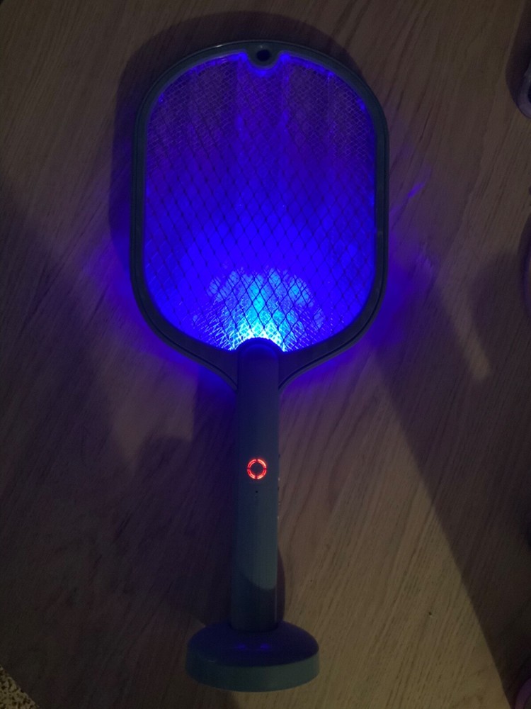 Electric Mosquito Killer Bug Zapper Racket USB Rechargeable Handheld Fly Swatter
