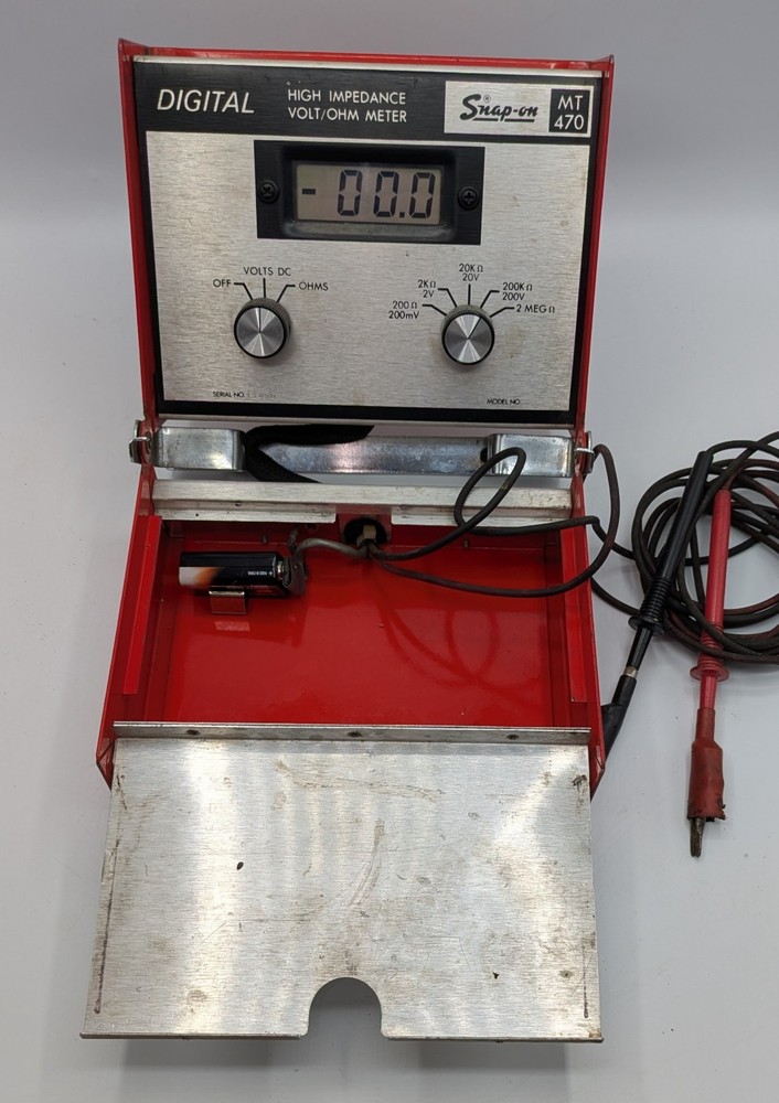 Snap On Digital High Impedance Volt Ohm Meter MT 470 Multimeter Meter WORKS