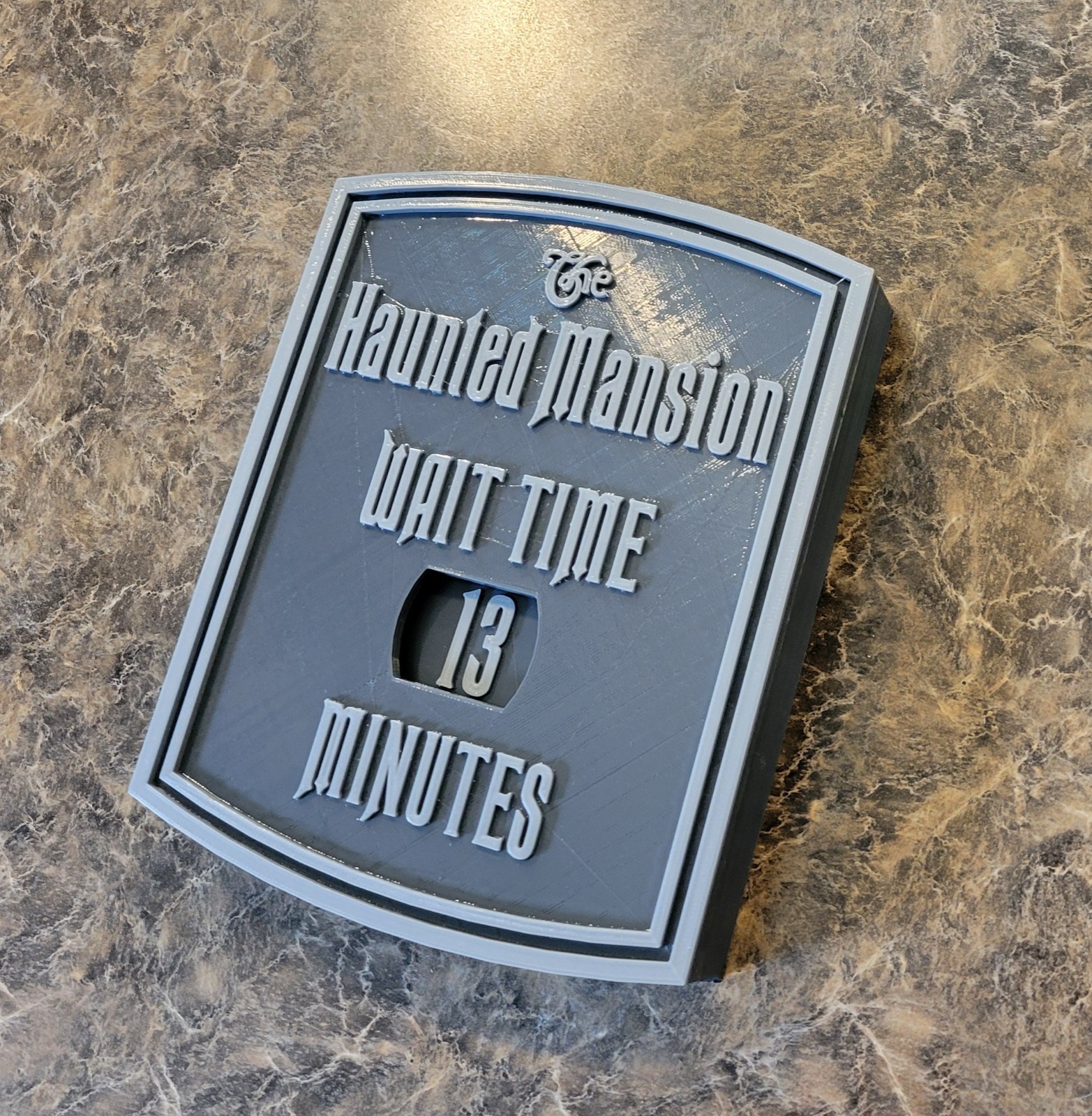 10 x 8 inches Haunted Mansion Wait Time Sign Plaque Replica - Disney World