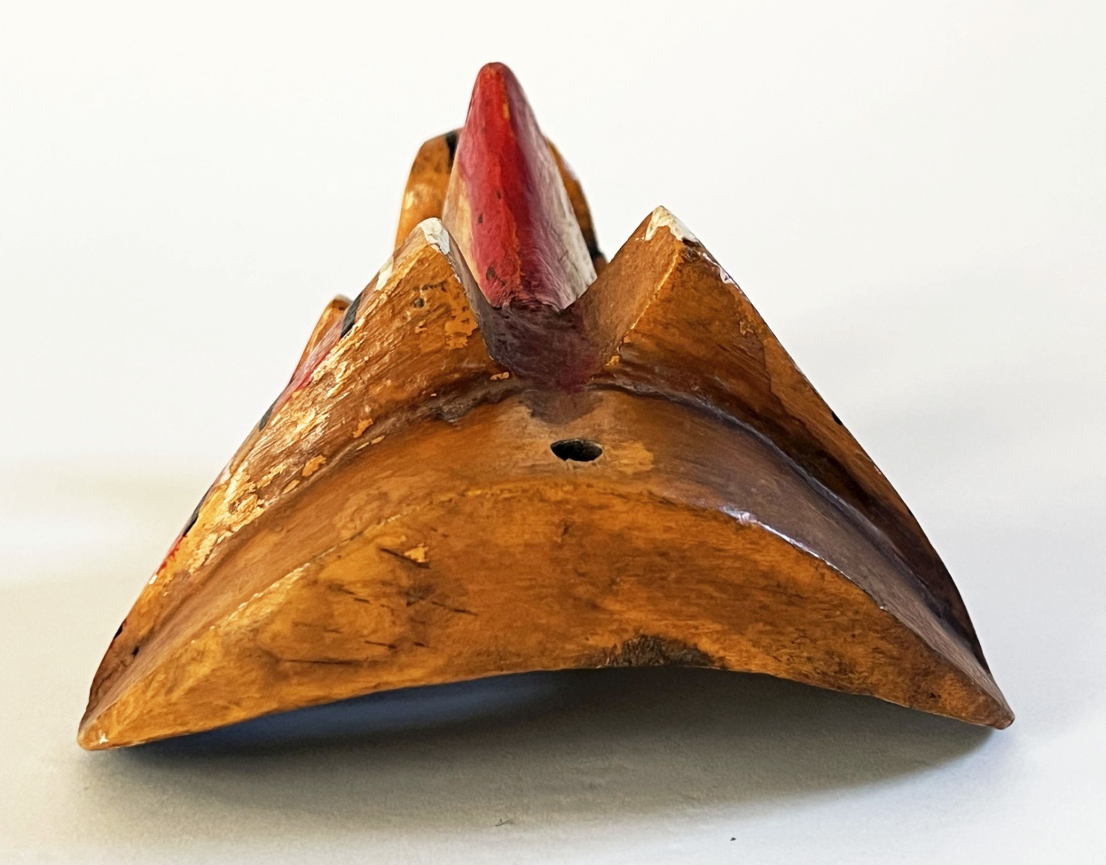 VTG MEXICAN GUERRERO FOLK ART HAND CARVED WOOD MORO CHINO CULTURAL DANCE MASK