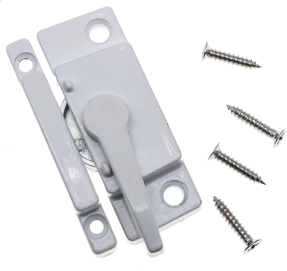 2 Pack Sliding Window Sash Locks Zinc Alloy Sash Lock White Window Locks Sliding