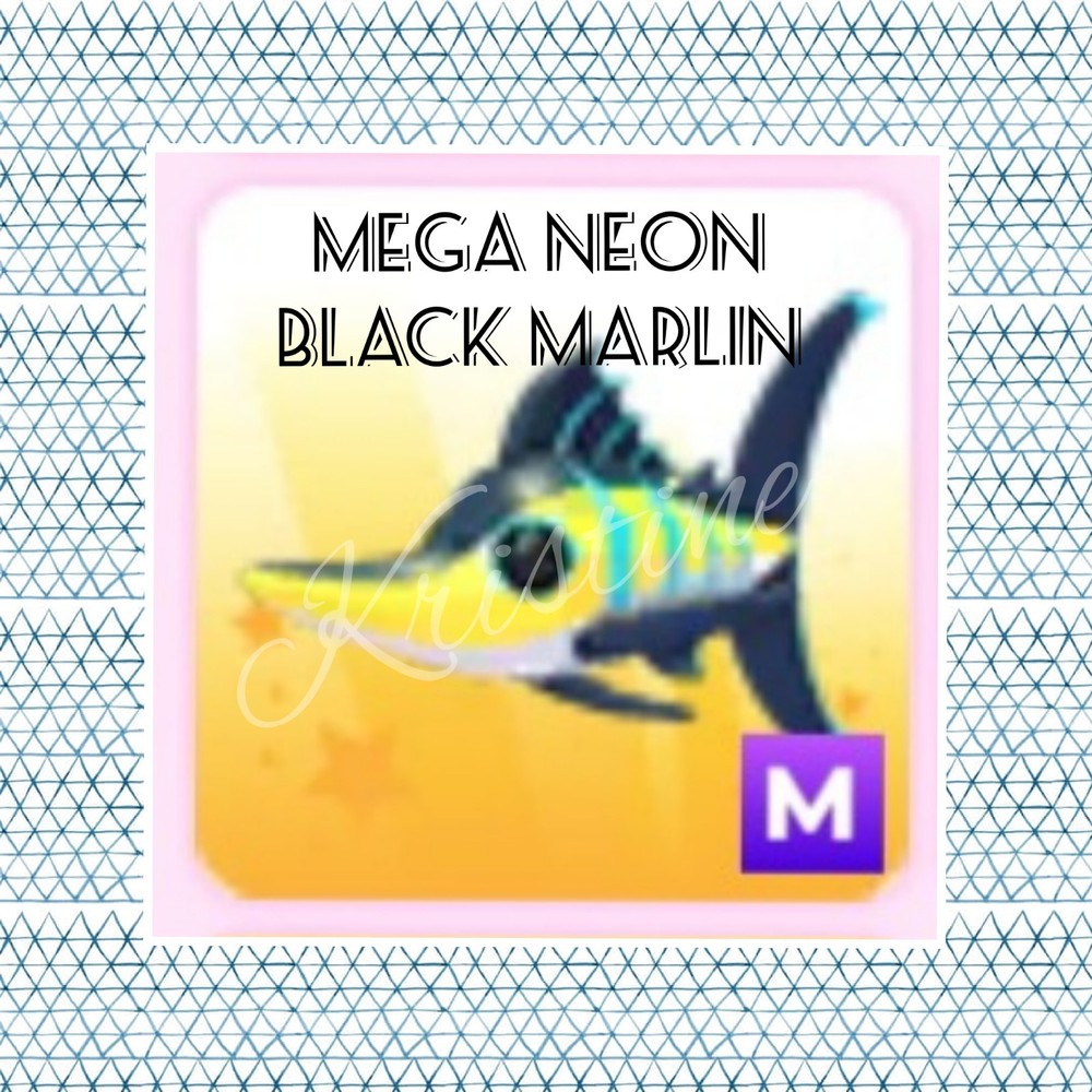 🌺 Adopt (Stuff FRM M3) Today! 🌺 🌟Uncommon🌟 Mega Neon 🐠 Black Marlin 🌊