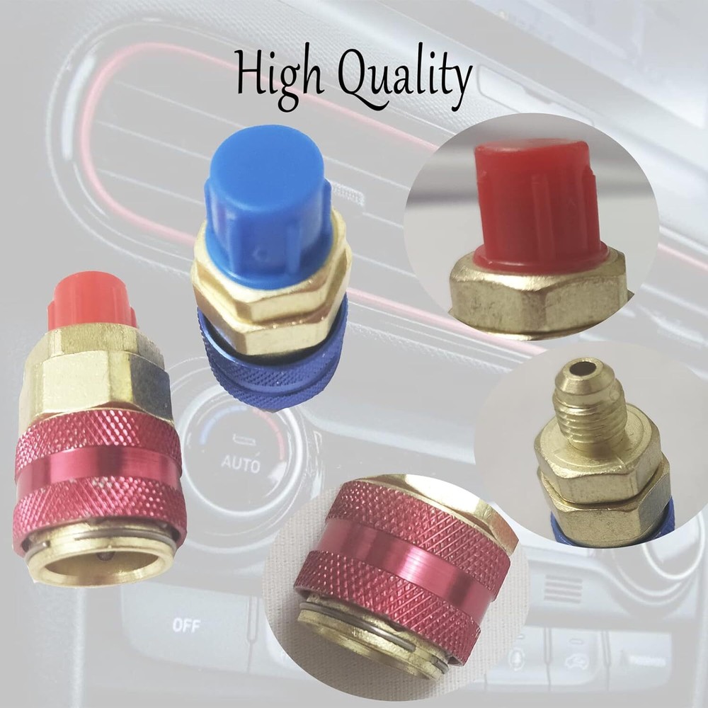 2Pack HVAC Quick Connectors Air Condition Low & High Conversion Adapter Fittings