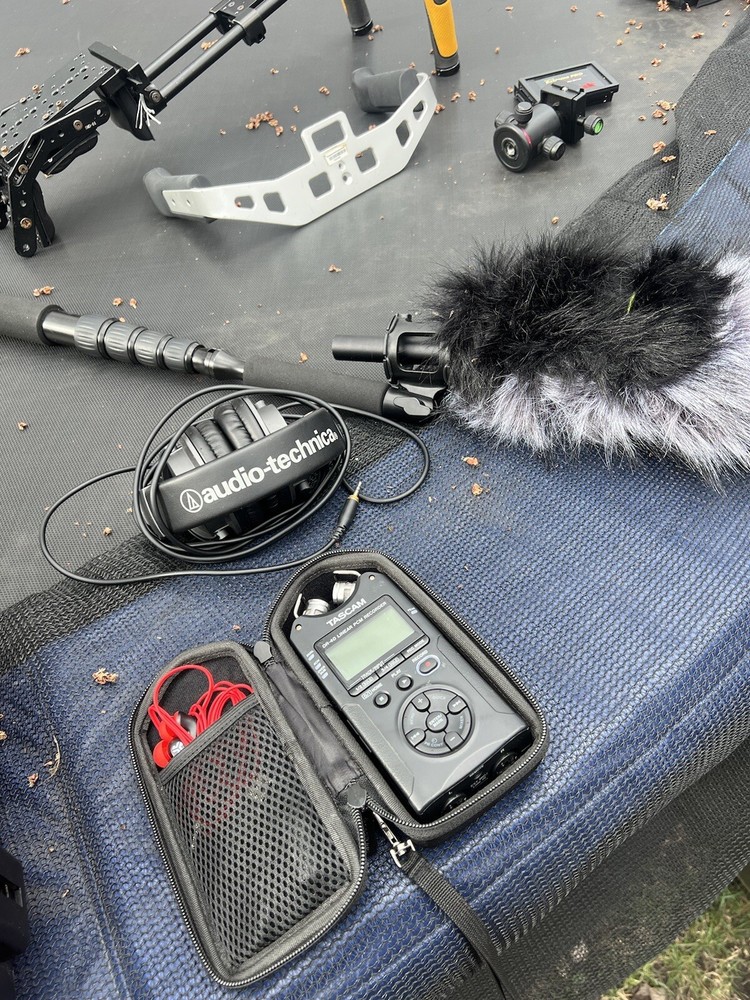 Professional filming gear.