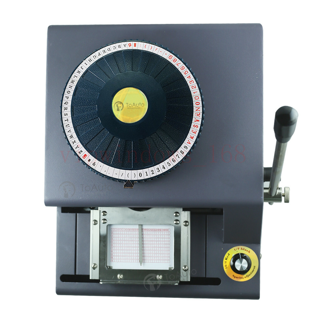 Manual Embosser Machine 72 Letter PVC VIP Card Code Printer Stamping Embossing