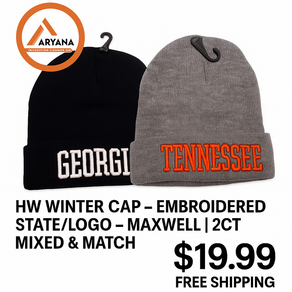 WINTER CAP – EMBROIDERED STATE/LOGO – MAXWELL | 2CT MIXED & MATCH