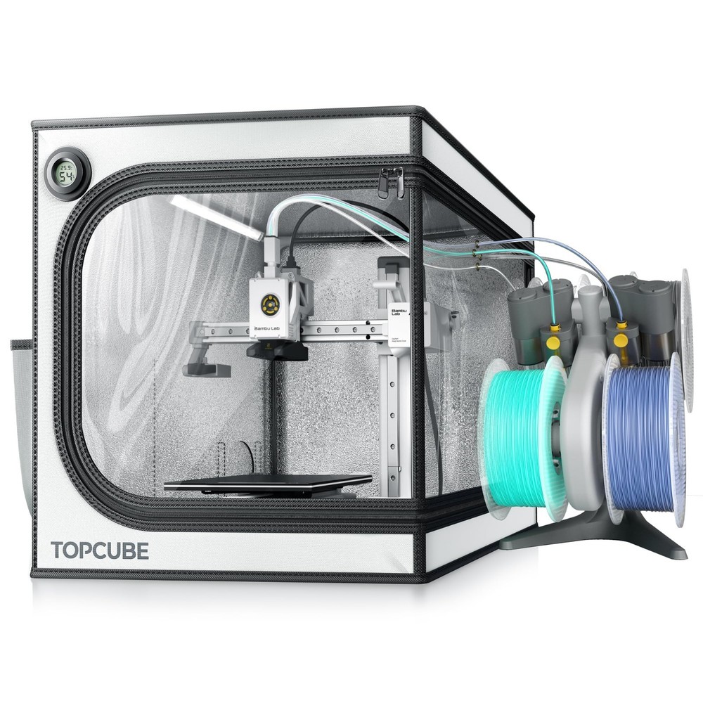 3D Printer Enclosure with LED Light - Large Transparent, Fireproof, Noise Reduct