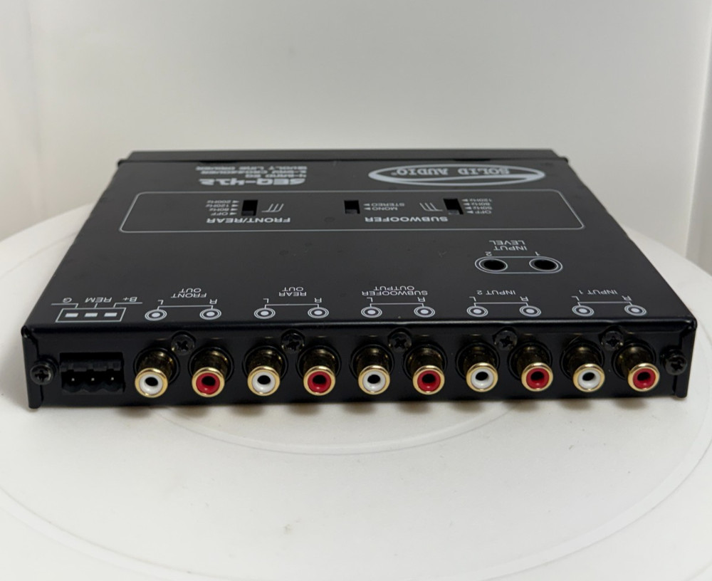Solid Audio SEQ-412 4-Band EQ 2-Way Crossover 12V Line Driver
