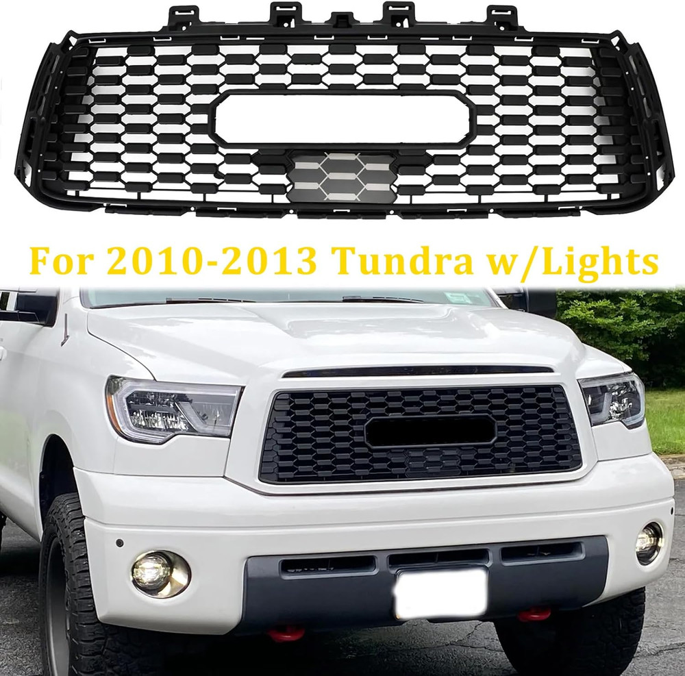 Front Grill Compatible with 2010 2011 2012 2013 Tundra, Replacement Front Bumper