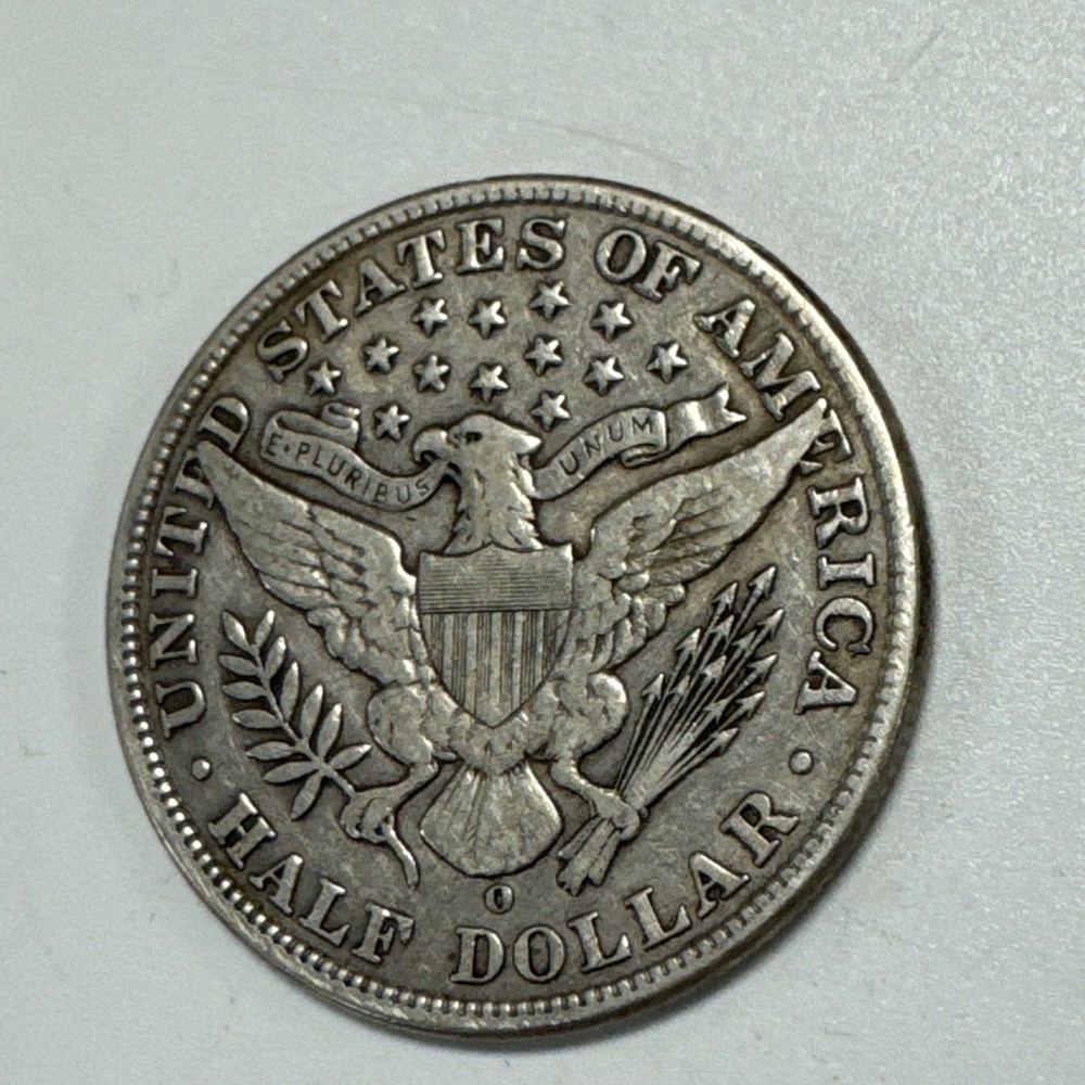 1907-O Barber Silver Half Dollar VF