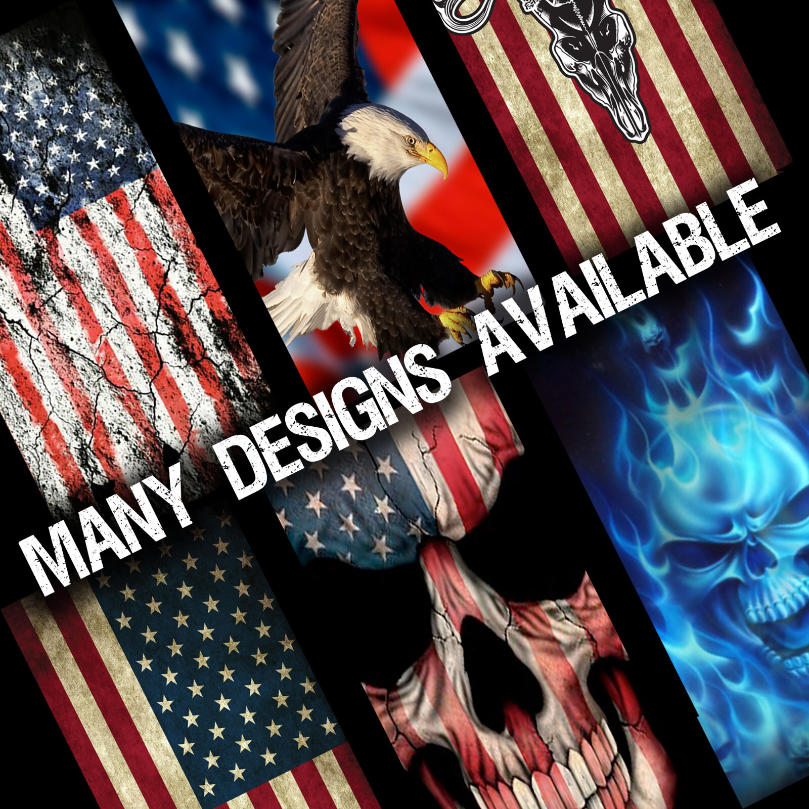 C330 Eagle Flag Cornhole Board Wraps LAMINATED Wrap Decals Vinyl Sticker Skins