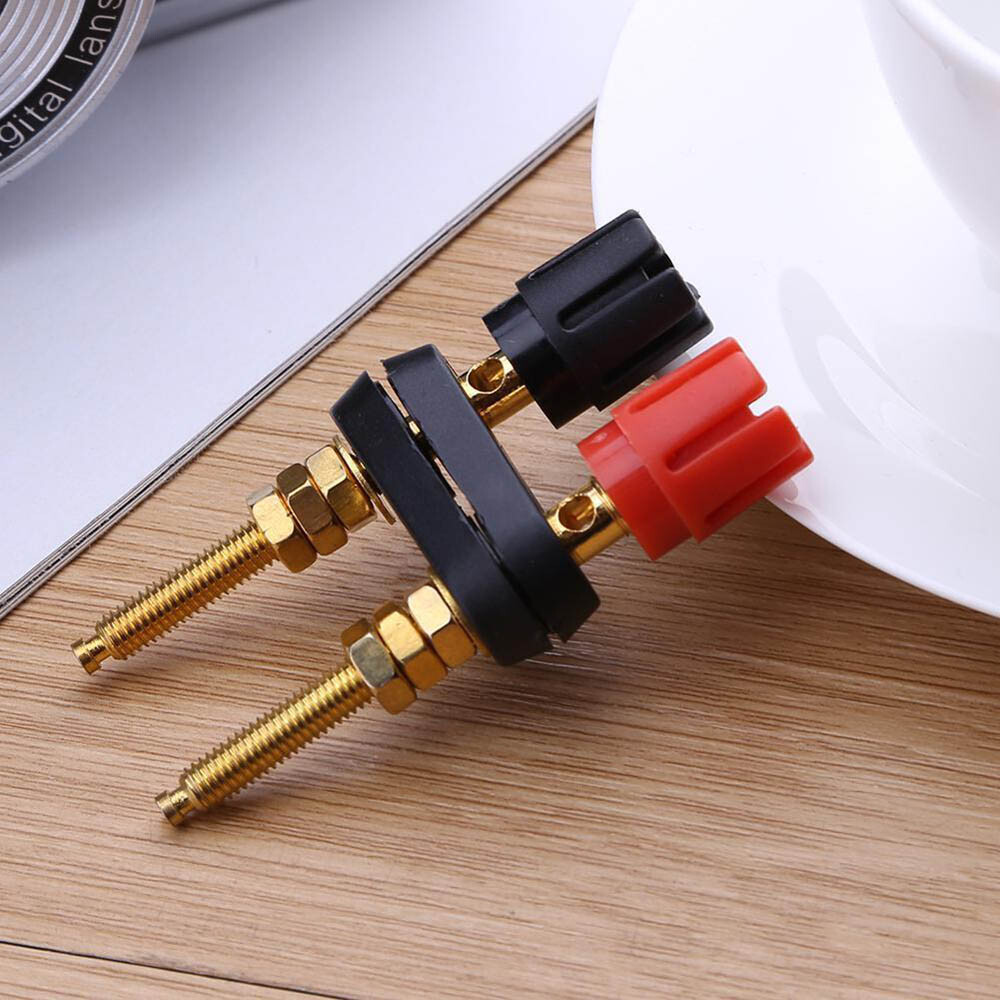 2Pcs Extended Speaker Banana Plug Binding Post Terminal Connector Banana Socket