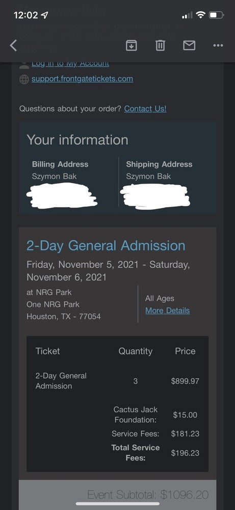 Travis Scott’s AstroWorld Fest Tickets 🤮🌵