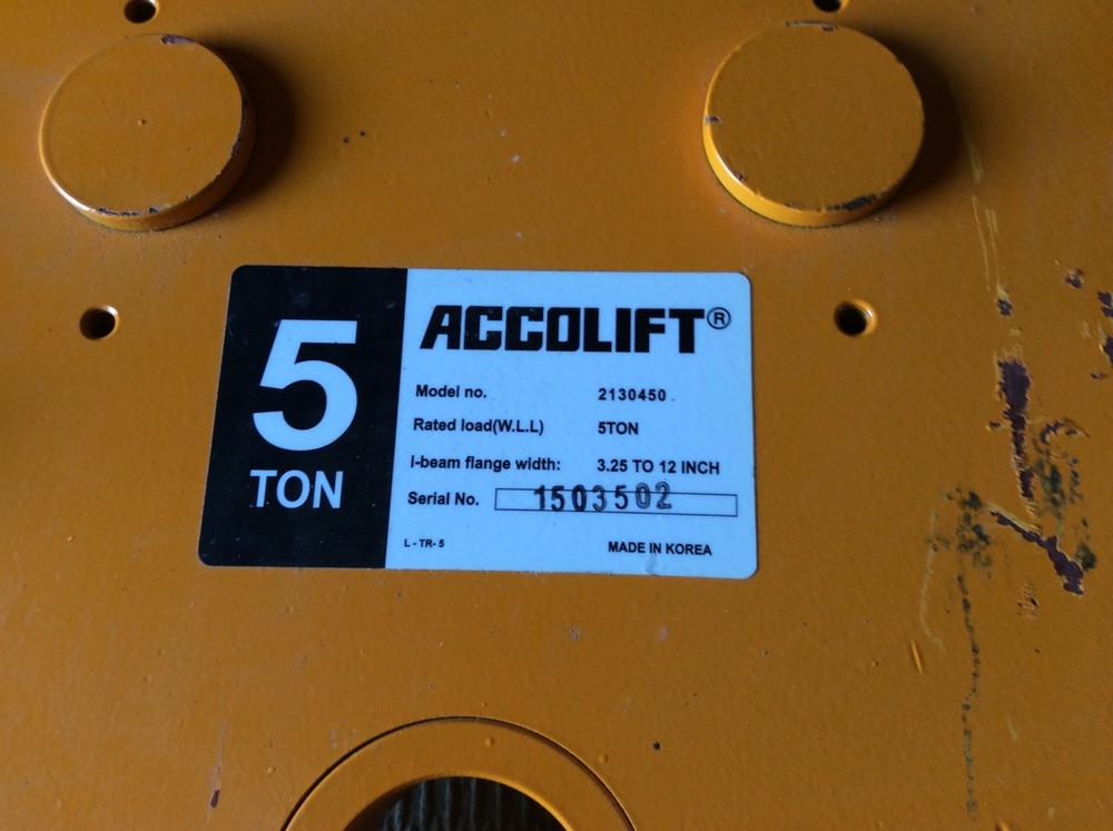 ACCOLIFT 5 TON Model no. 2130450