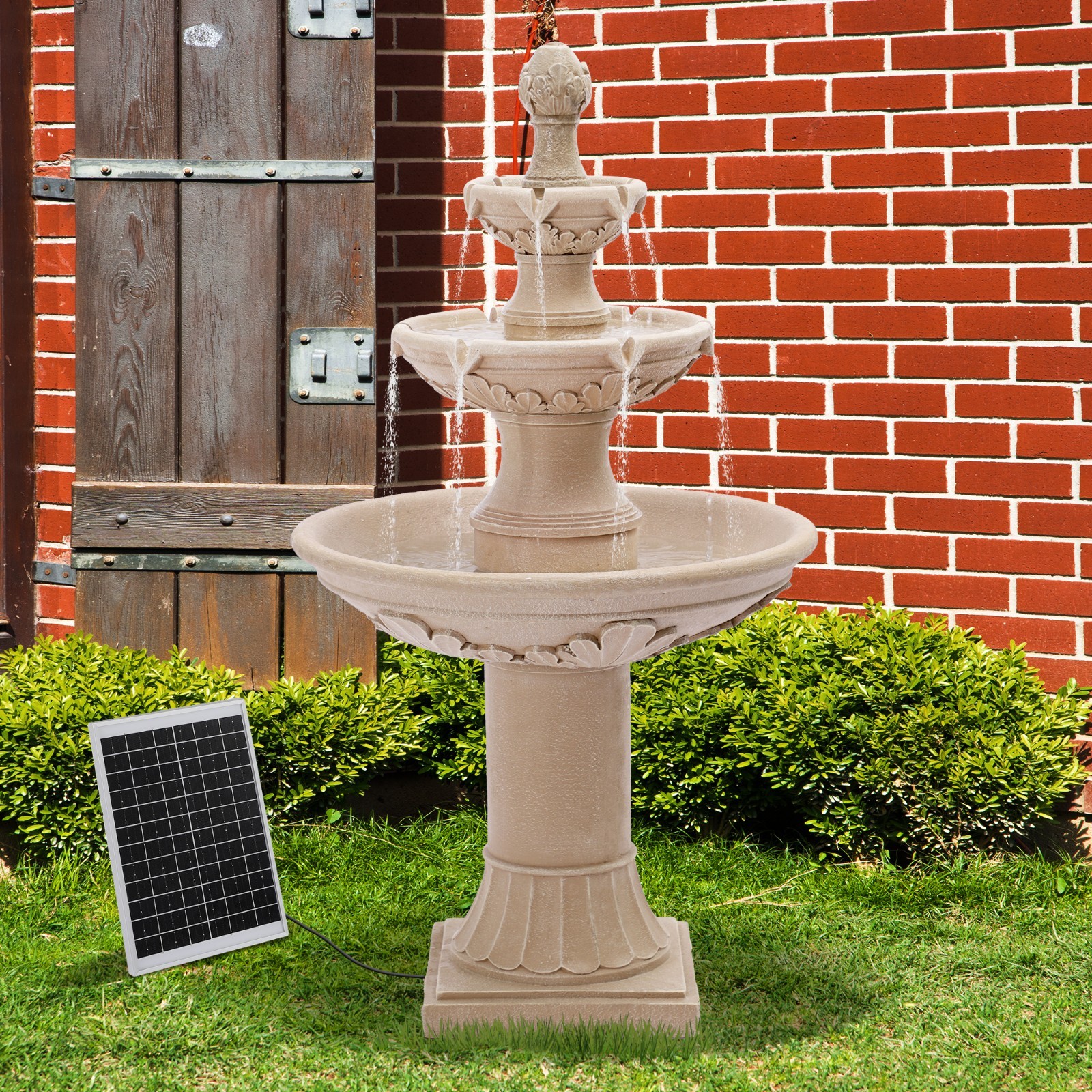 Italian Feature 48" High Solar Freestanding Water Fountain