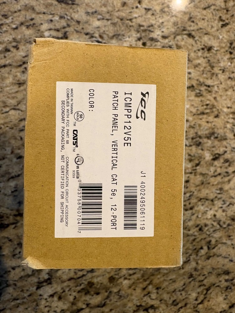 ICC 12 PORT CAT5E VERTICAL PATCH PANEL - ICMPP12V5E