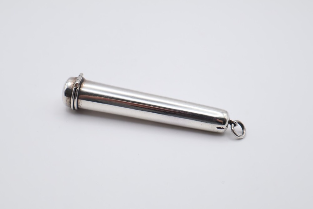 Antique Sterling Silver Plain Cheroot Holder Hallmarked Birmingham 1915