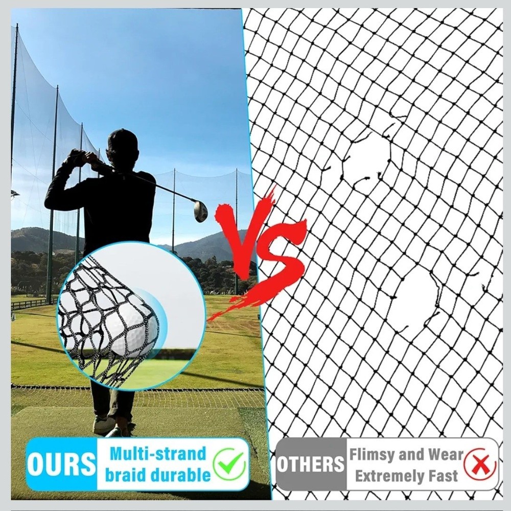 Golf Net 10×15 Ft Versatile Golf Practice Net with Mat for Backyard, Garage and