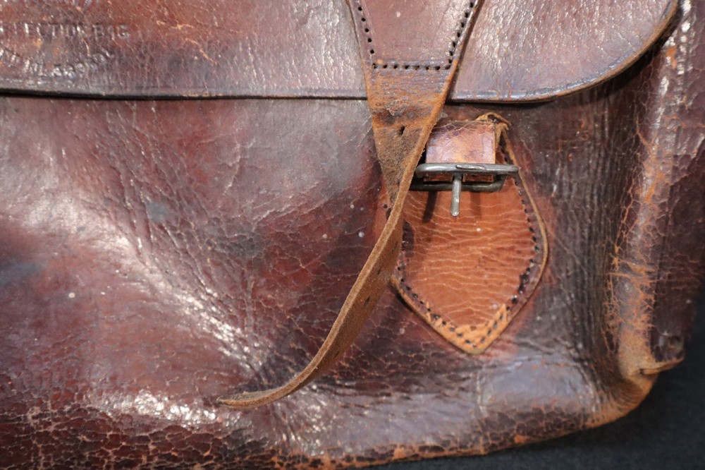 Original WWII British Army Dispatch Riders Briefcase Belfast Dated Maker Marked