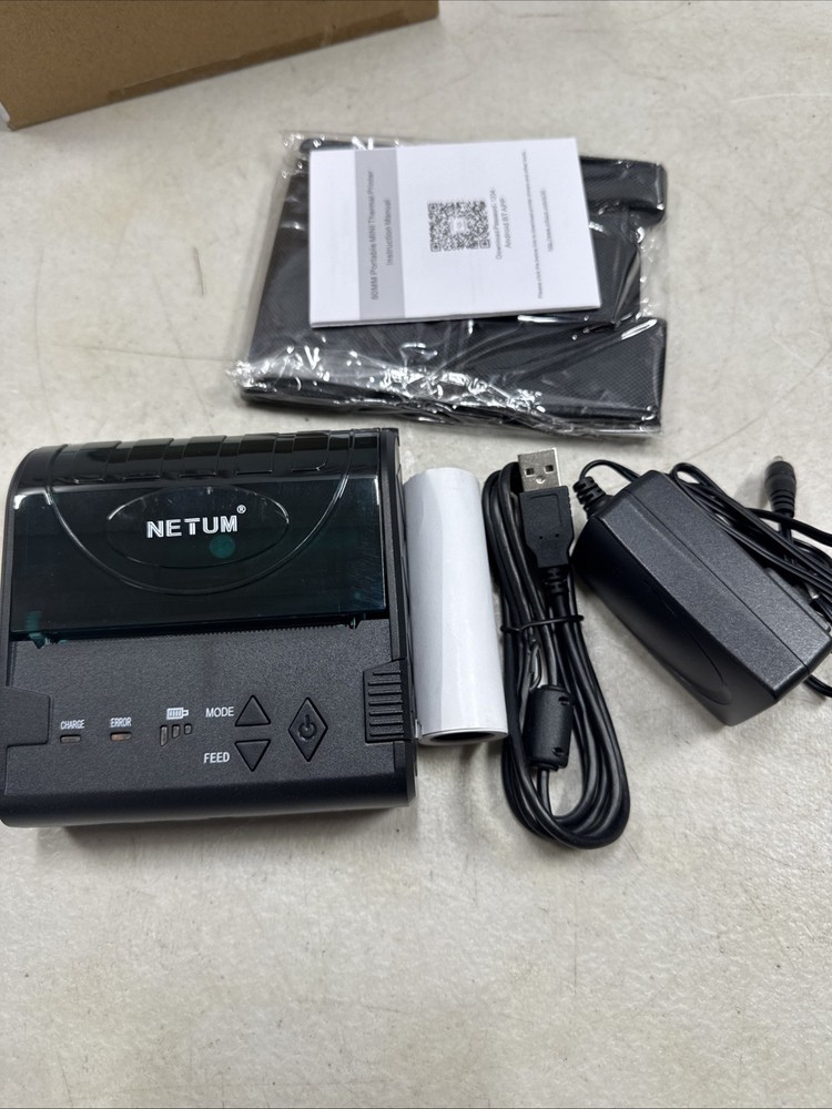 NETUM 80mm Bluetooth Thermal Receipt Printer Wireless POS Android iOS USB Mini