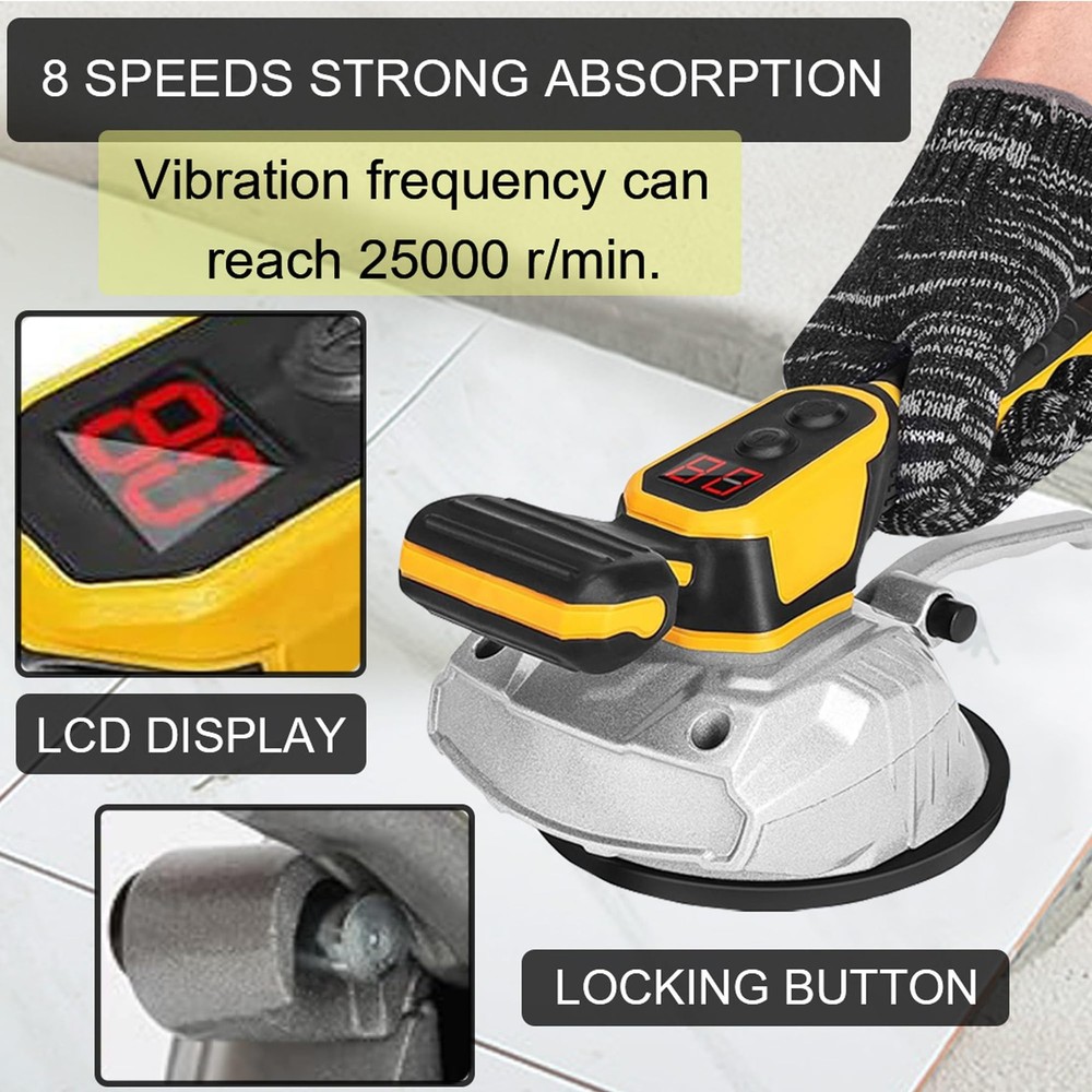 Tile Vibration Tool for Dewalt 20V Battery, Handheld Tile Tools Max 25000r/Mi...