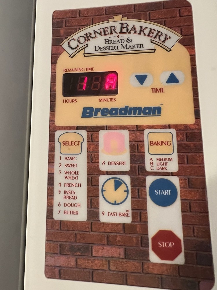 Tested Breadman TR888 Corner Bakery 2lb Programmable Bread + Dessert Maker