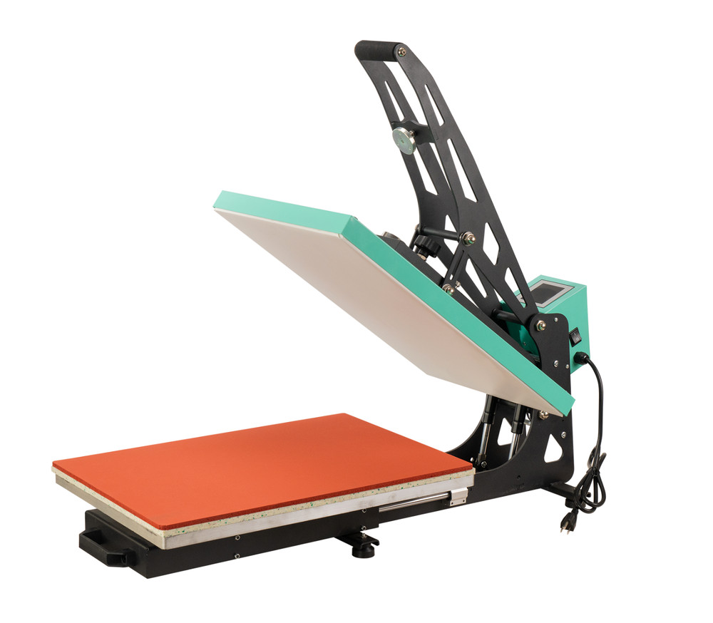 Heat Press Machine 16x24 Slide Out Base Auto Open Semi-Automatic Clamshell 2000W