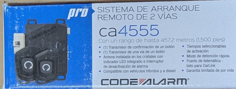 Code Alarm CA4555 Remote Car Starter 2-Way LED Confirming 1/4 Mile Range