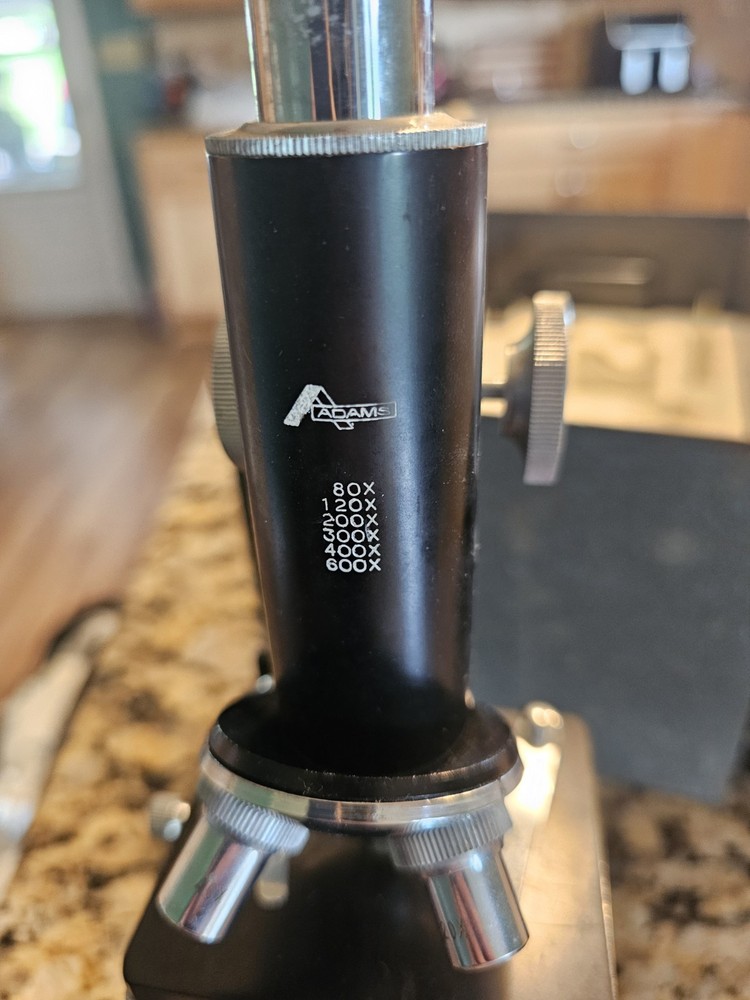 Adams Vintage Microscope with Case
