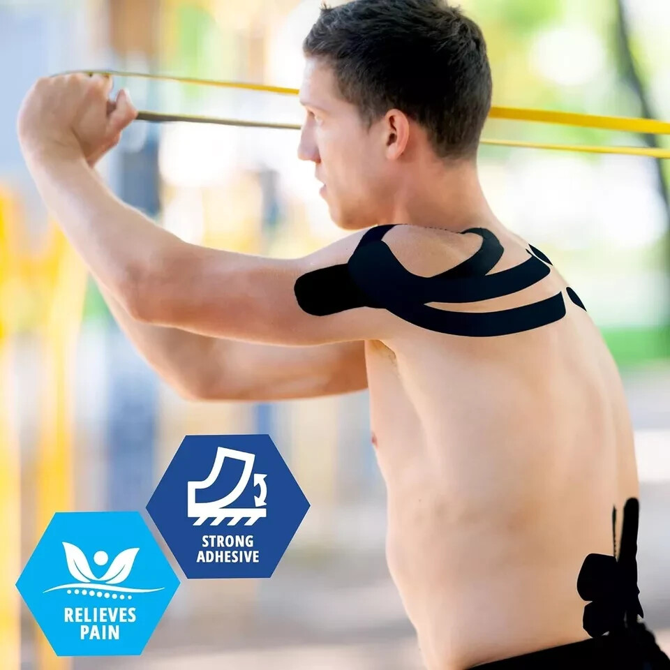 KT Tape Roll Cotton Kinesiology Therapeutic Elastic Sports Roll 2” x 16.4 Feet