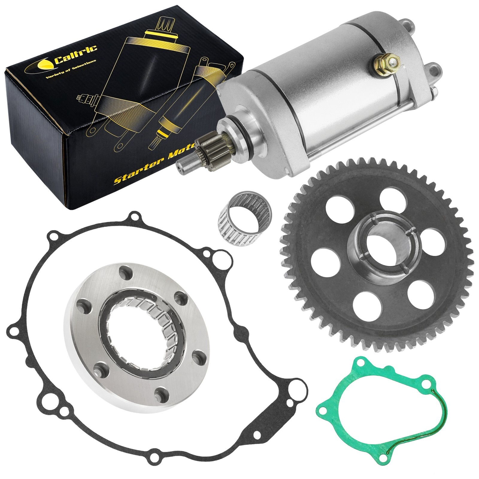 Starter & Starter Clutch & Gear Idler For Yamaha YFM660R Raptor 660R 2001-2003