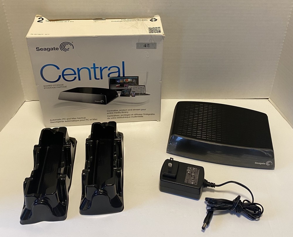 Seagate Central SRN01C 4TB with Power Cable and Box Automatic PC and MAC Backup