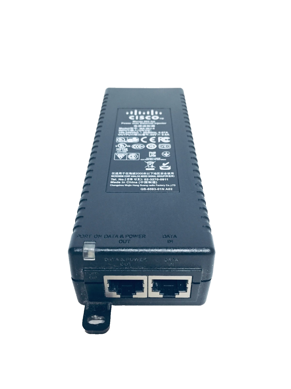 Cisco Meraki MA-INJ-4-US Power Injector 802.3at PoE 55V (Grade B)