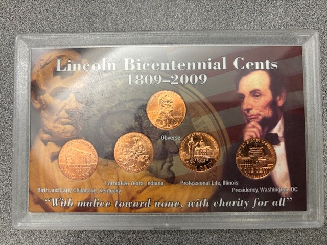 Lincoln Bicentennial Cents 1809-2009 - Five Coin Set! in case