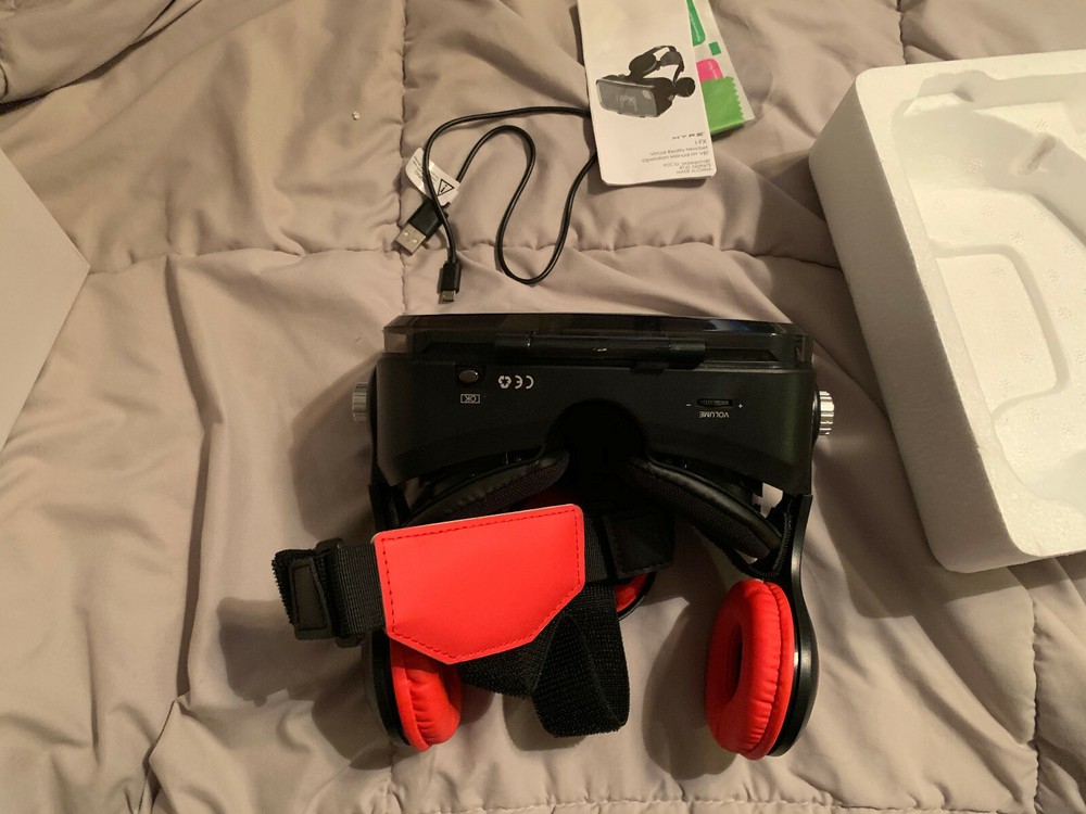 Bluetooth Virtual Reality VR Headset With Wireless Headphones For Apple Samsung
