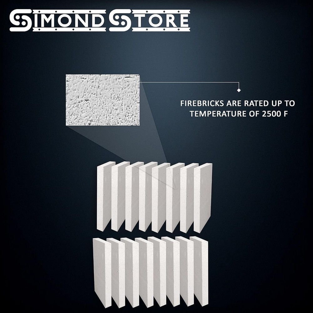 32 Pcs Insulating Fire Bricks - 2500F Rated - 0.75" x 4.5" x 9" - Forge Bricks